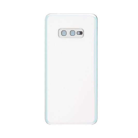 Back Battery Cover Glass with Camera Lens for Galaxy S10E G970 - White