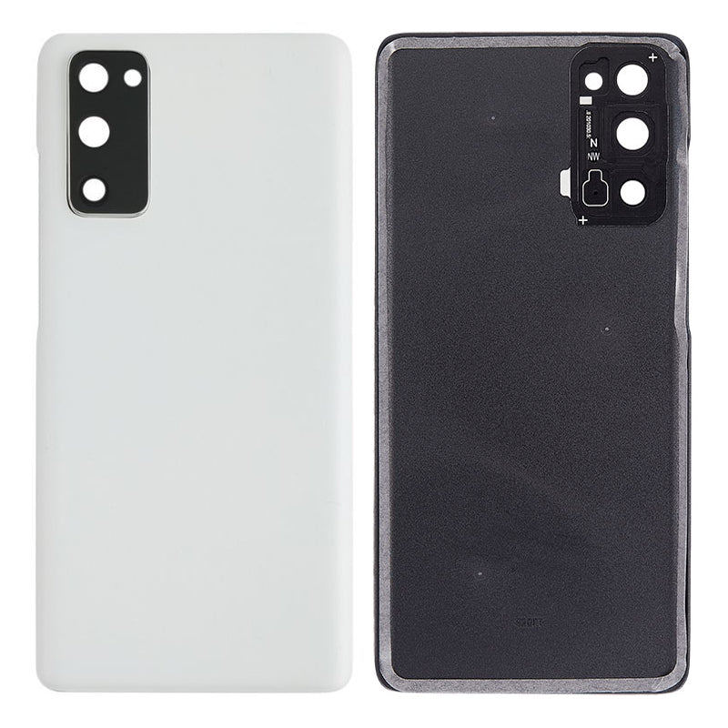 Back Battery Cover Glass With Camera Lens for Galaxy S20 FE G780-G781 - Cloud White