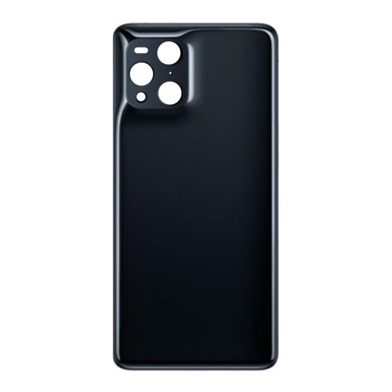 Back Battery Cover Glass Replacement for Oppo Find X3 Pro- Black