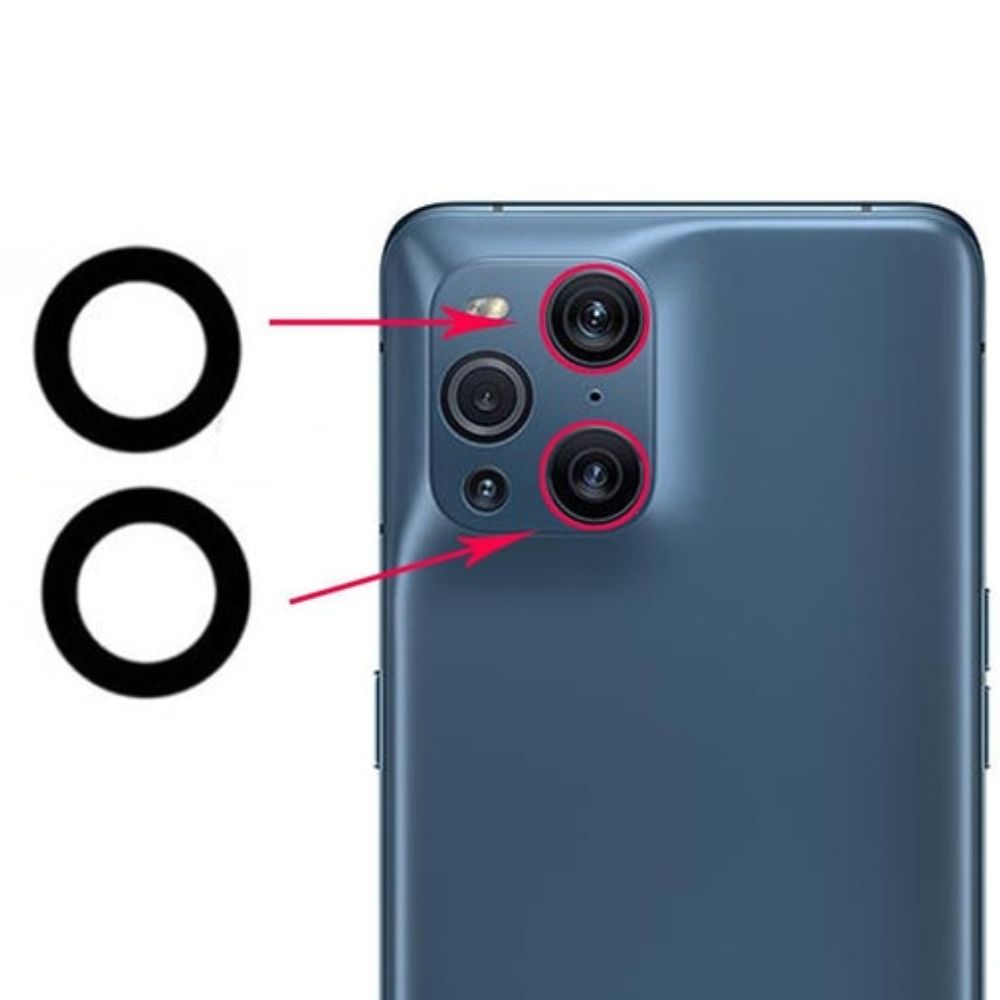 Rear Camera Lens Glass For Oppo Find X3 Pro- (2 Pcs)