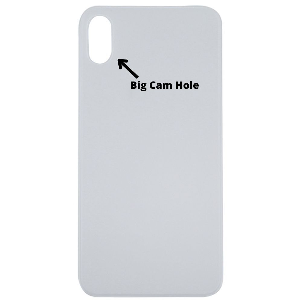 iPhone XS Max Back Glass Cover (Big Camera Hole) - White