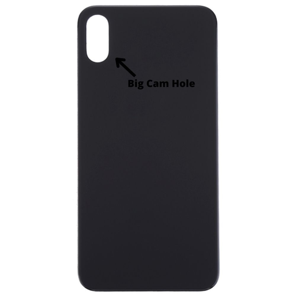 iPhone XS Max Back Glass Cover (Big Camera Hole) - Black