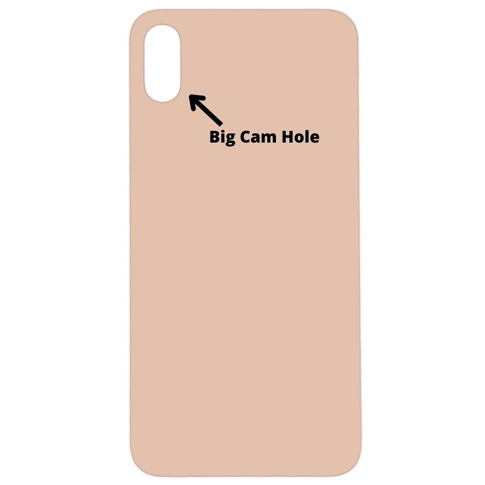 iPhone XS Max Back Glass Cover (Big Camera Hole) - Gold