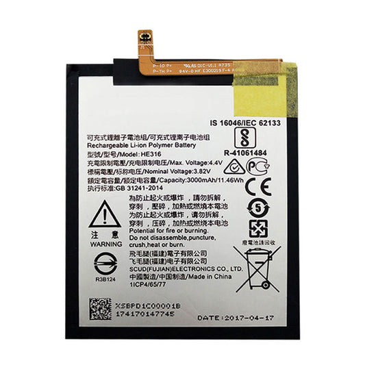 Nokia 6 HE316 Battery Replacement
