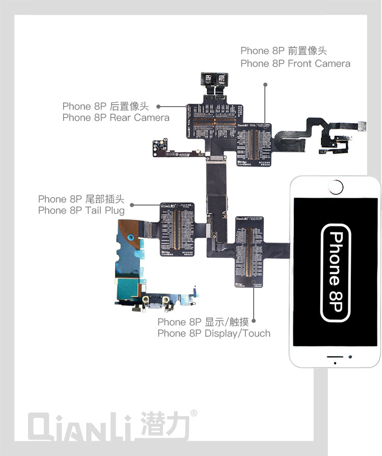 QianLi iBridge PCB Logic Board Testing - Diagnosis for iPhone 6 | 6+|6S|6S + |7 |7+ |8 |8+ | X