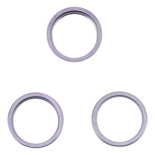 For iPhone 14 Pro 3PCS Rear Camera Glass Lens Metal Outside Protector Hoop Ring