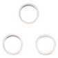 For iPhone 14 Pro 3PCS Rear Camera Glass Lens Metal Outside Protector Hoop Ring
