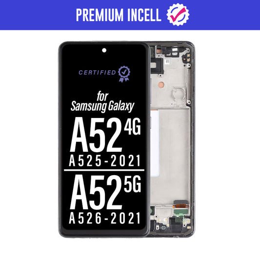 Premium Incell LCD Touch Screen Assembly + Frame Compatible For Galaxy A52 4G A525 / A52 5G A526