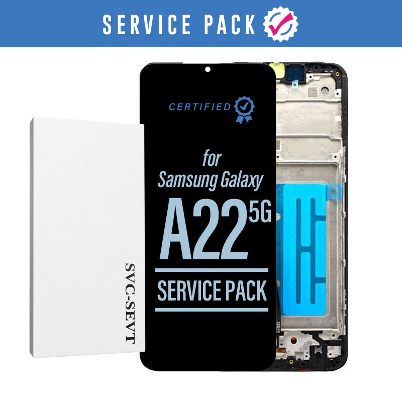 LCD Touch Screen Assembly + Frame Service Pack for Galaxy A22 5G 2021 A226