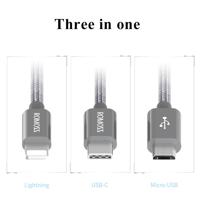 Romoss Universal 3 in 1 Charge Cable CB25N