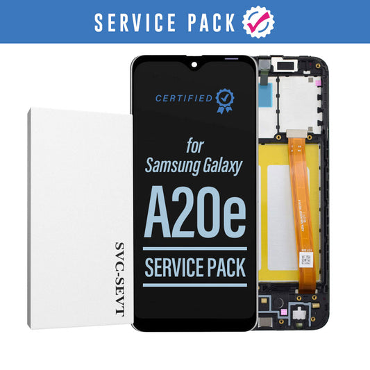 LCD Touch Screen Assembly + Frame Service Pack for Galaxy A20e 2019 A202