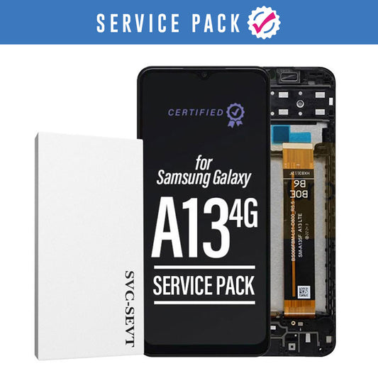 LCD Touch Screen Assembly + Frame Service Pack for Galaxy A13 4G A135