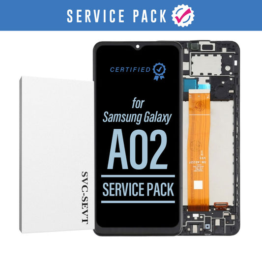 LCD Digitizer Screen Assembly with Frame Service Pack for Galaxy A02 A022