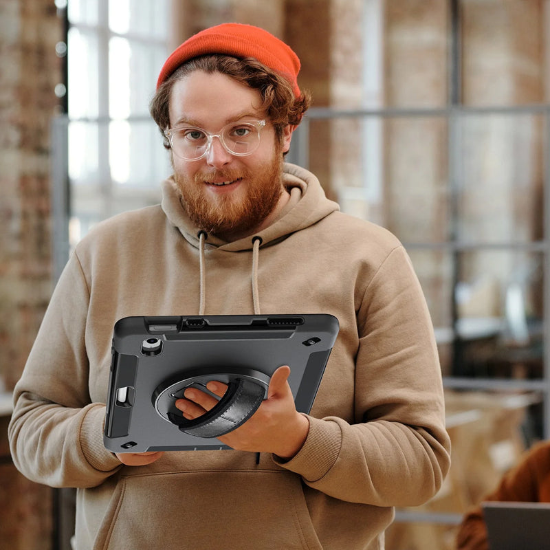 Genuine Tablet / iPad Generic Heavy Duty Case with Pen Holder(Black Diamond)