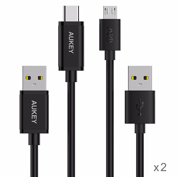 AUKEY USB Type-C & Micro USB Data Charging Cable Kit 3Pcs (1M)