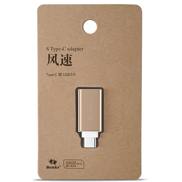 Benks USB Type C to USB 3.0 Converter Gold
