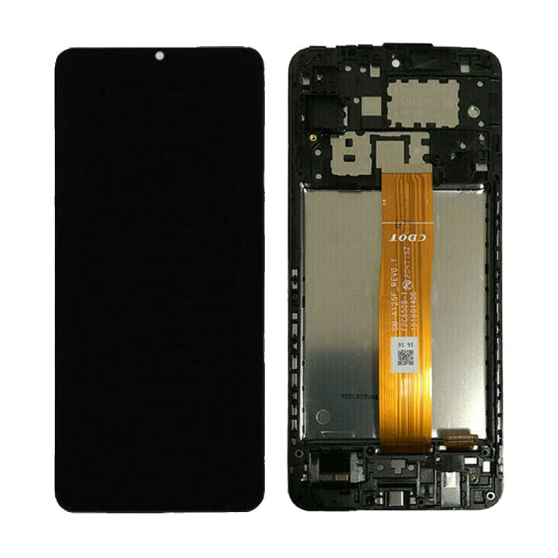 LCD Digitizer Screen Assembly with Frame Service Pack for Galaxy A12 A125