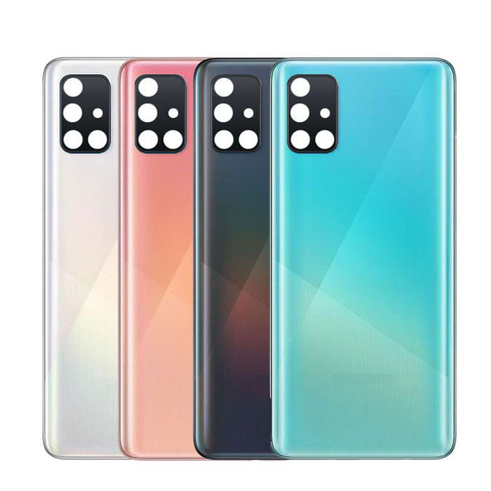 Back Battery Cover Glass Replacement With Camera Lens for Galaxy A71 2020 A715