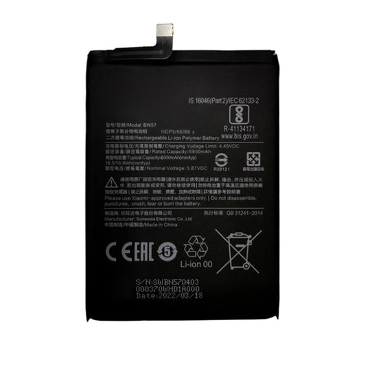Battery Replacement Compatible for Xiaomi Poco X3 BN61 6000mAh