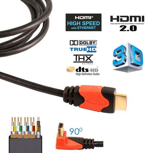 Premium HDMI Cable 90 Degree Version 2.0