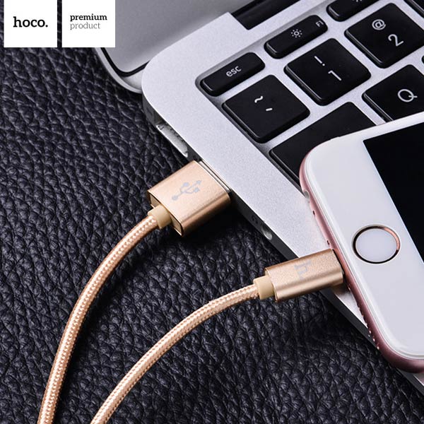 HOCO Lightning to USB Cable METAL knitted X2 (1m)