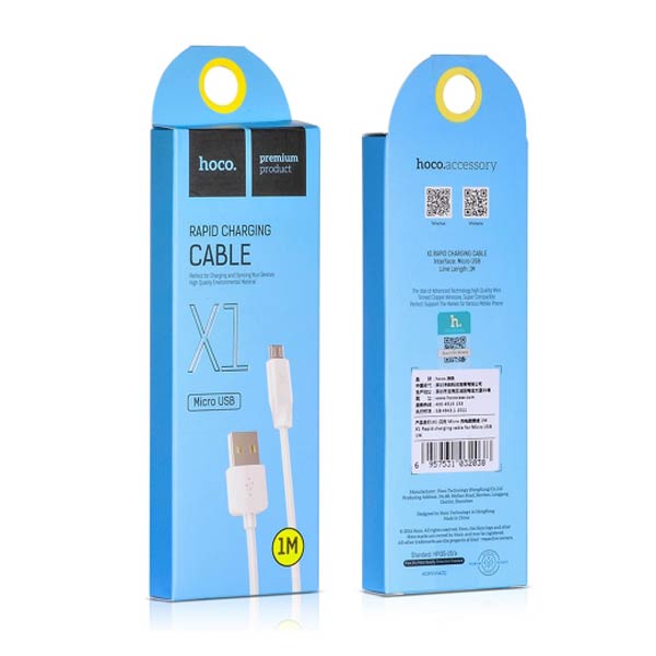 Hoco Cable Rapid Charging Cable Micro USB 1m X1