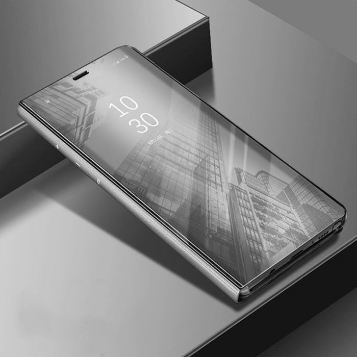 Luxury Mirror Flip Stand Clear Case Cover for iPhone X / XS