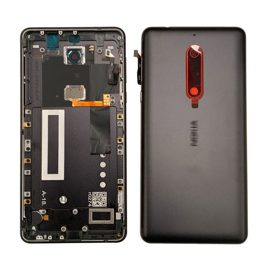 Nokia 5 Back Battery Cover Housing with Camera Lens and Frame Replacement