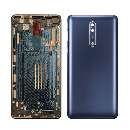 Nokia 8 Back Battery Cover Housing with Camera Lens and Frame Replacement