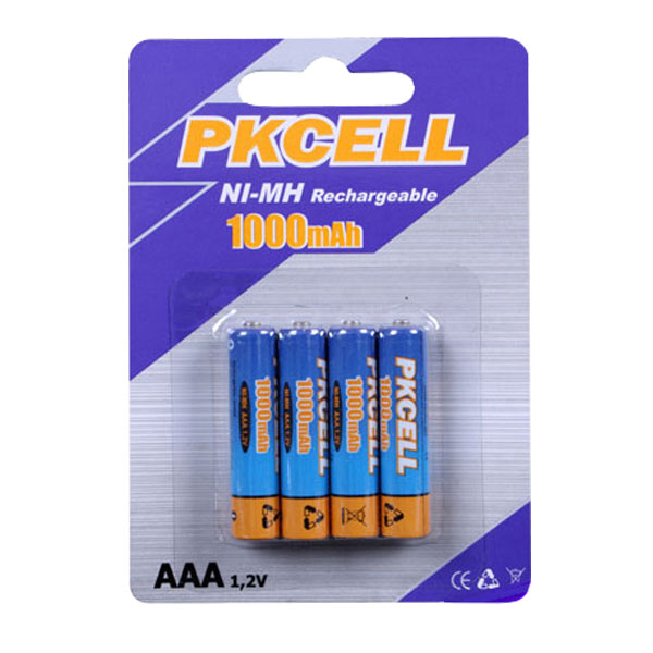 Pkcell Ni-Mh AAA 1000mAh 1.2V 4pcs pack