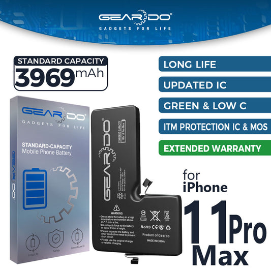 Premium Geardo Battery Standard Capacity 3969mAh for iPhone 11 Pro Max
