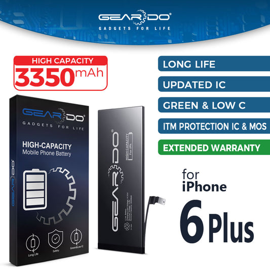 Premium Geardo Battery High Capacity 3350mAh Compatible for iPhone 6 Plus
