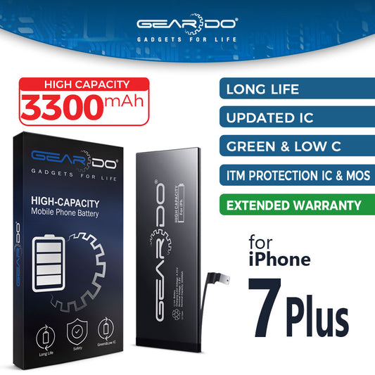 Premium Geardo Battery High Capacity 3300mAh Compatible for iPhone 7 Plus