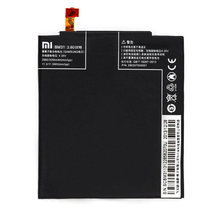 Replacement Battery for Xiaomi Mi 3 BM31