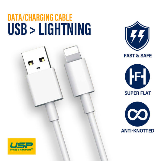 USP USB to Lightning Charging Data Cable 1m 2.4A