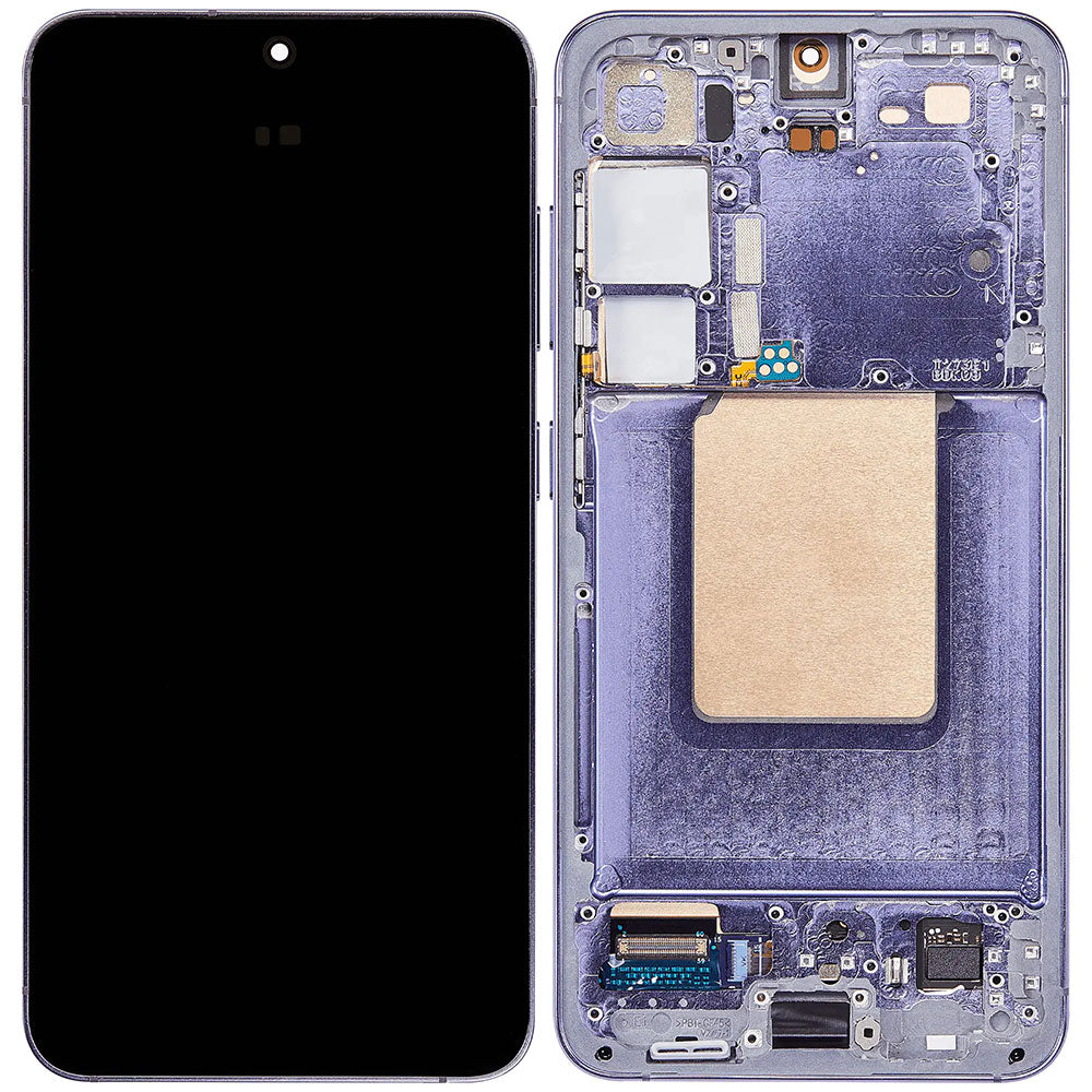 LCD Digitizer Screen Assembly with Frame Replacement (as New) for Galaxy S24 S921 - Cobalt Violet