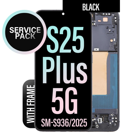 LCD Touch Screen Replacement With Frame For Galaxy S25 Plus 5G - Black