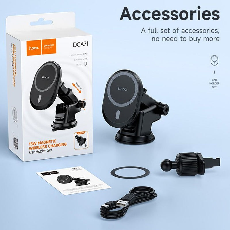 15W Super Magnetic All in 1 Wireless Charging Car Holder DCA71