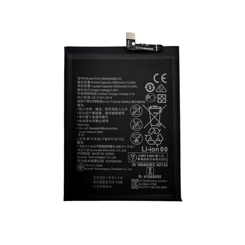 New HB446486ECW Replacement Battery for Huawei Y9 Prime 2019/P Smart Z/PSmartPro