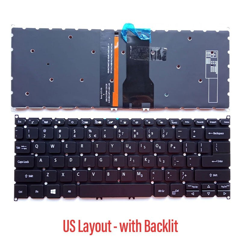 Laptop Keyboard for Acer Spin 5 SF114-32 SP513-51 SP513-52N US With Backlit