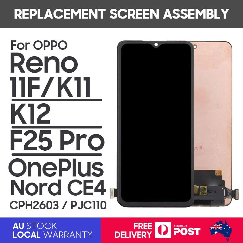 New Replacement LCD Display Touch Screen for Oppo Reno 11F/K11/K12/F25 Pro