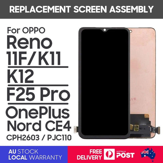 New Replacement LCD Display Touch Screen for Oppo Reno 11F/K11/K12/F25 Pro