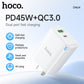 Hoco 45W Fast Charging Wall Charger Adaptor USB-C + USB-A DNU4