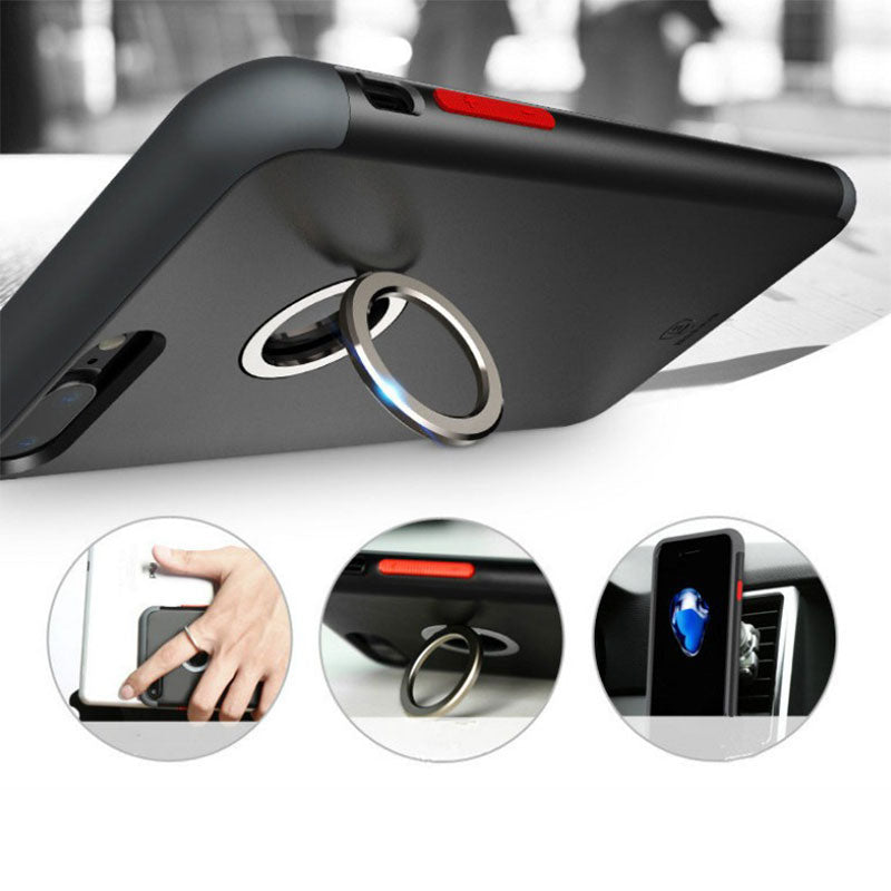 Baseus Magnetic Ring Case Cover For iPhone 7/ 8/ SE 2020/ SE 2022- Red