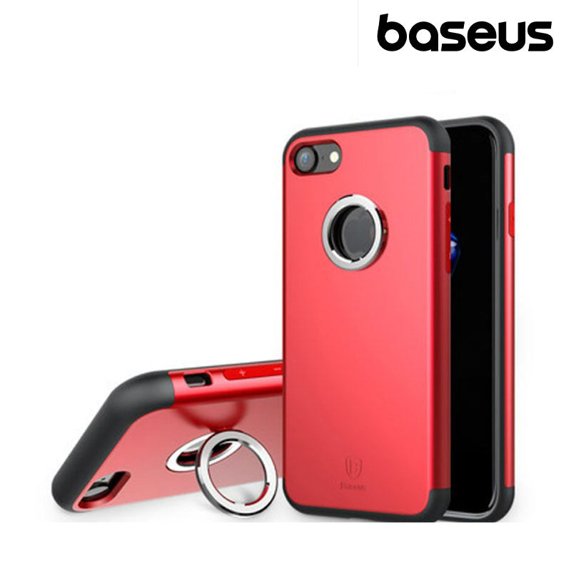 Baseus Magnetic Ring Case Cover For iPhone 7/ 8/ SE 2020/ SE 2022- Red