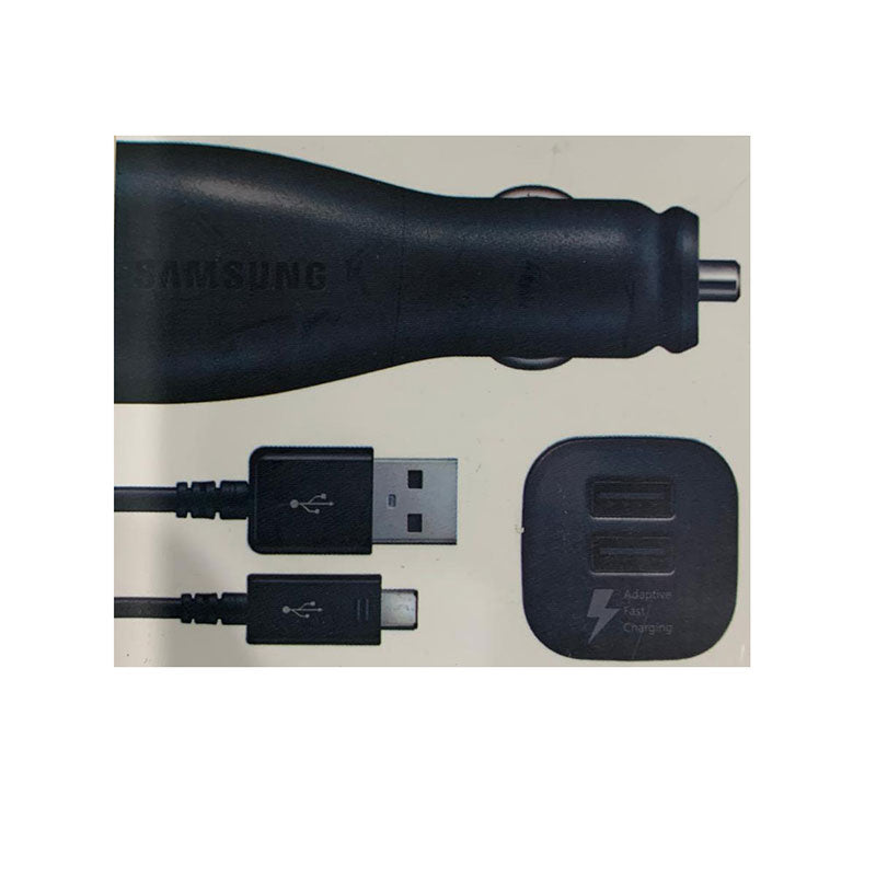 Dual USB-A 15W Fast Charging Car Charger with Micro USB Cable