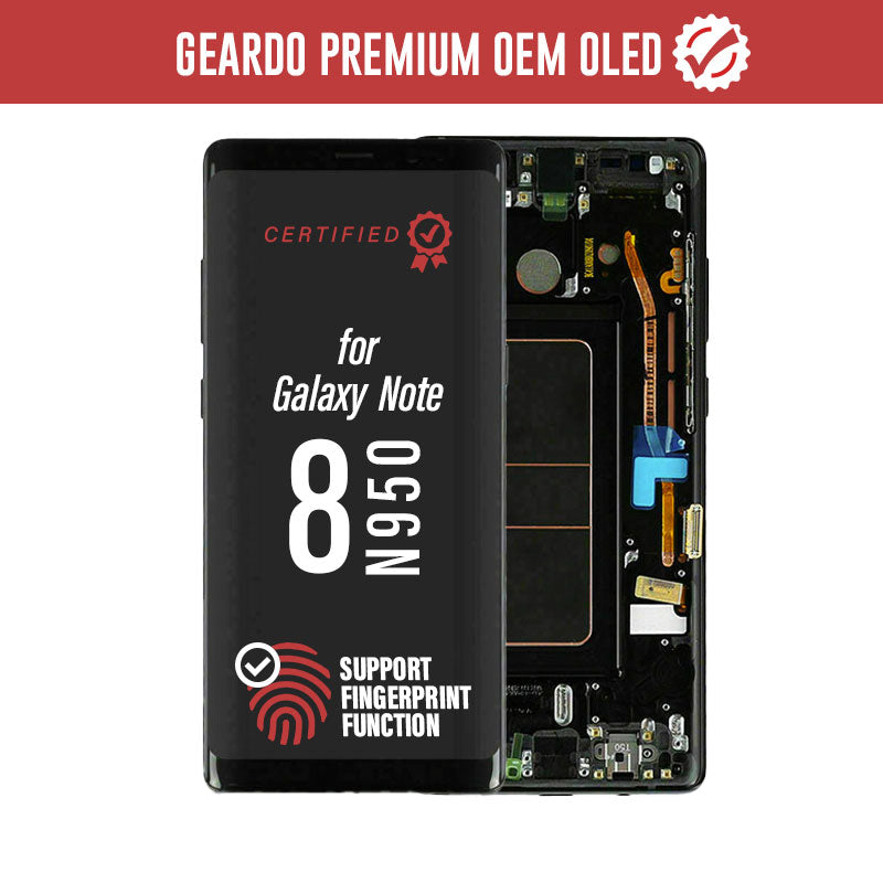 Geardo Premium OEM OLED LCD Touch Screen Assembly + Frame Replacement For Galaxy Note 8 N950