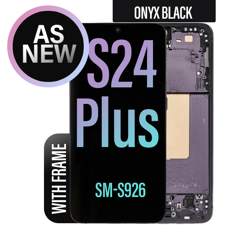 Screen Replacement Assembly with Frame For Galaxy S24 Plus - As New- Onyx Black