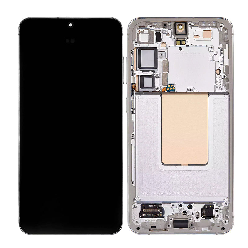 LCD Digitizer Screen Assembly with Frame Service Pack Replacement for Galaxy S24 Plus S926 - Marble Grey