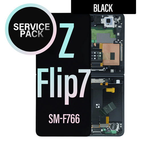 LCD Digitizer Screen Assembly With Frame Service Pack for Galaxy Z Flip7 5G - Black